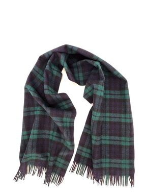 Vintage Pendleton Black Watch Tartan Plaid Wool Women’s Scarf Fringed Vtg EUC